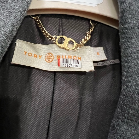 Tory Burch Gray Dark Cloud Wool Coat Size 6 US $898 - Picture 5 of 6